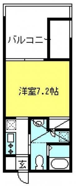 【間取】　広い洋室7.2帖