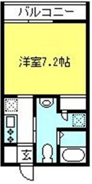 【間取】　広い洋室7.2帖のお部屋ですよ〜♪